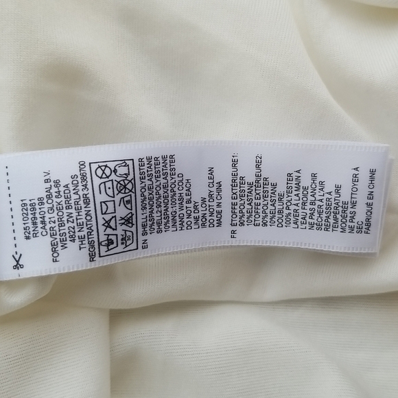 NWT Forever 21 women's cream/black pleated dress size medium - Picture 8 of 10